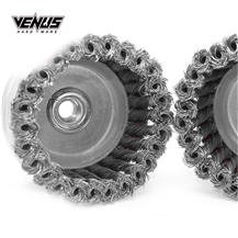 Stainless Steel Wire Side Knotted Up Wheels Cup Brush