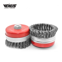 Stainless Steel Wire Side Knotted Up Wheels Cup Brush
