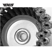 Stainless Steel Wire Side Knotted Up Wheels Cup Brush