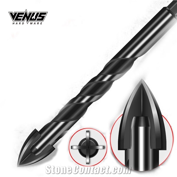 Universal Drilling Tool Porcelain Cross Alloy Drill Bit