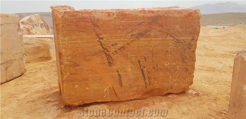 Red Travertine Blocks