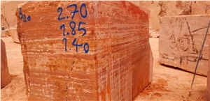 Red Travertine Blocks
