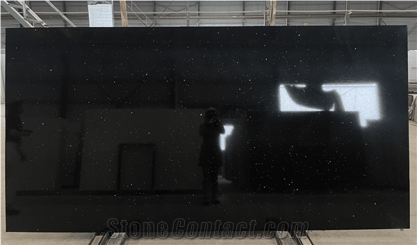 Artificial Quartz Black Mirror Engineered Stone