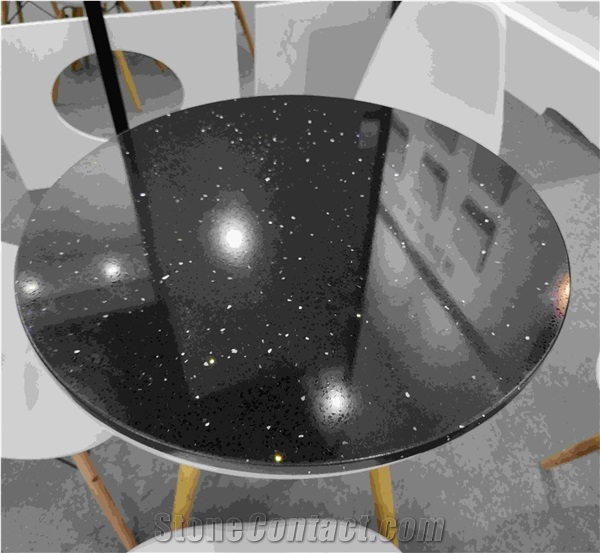 Artificial Quartz Black Mirror Engineered Stone