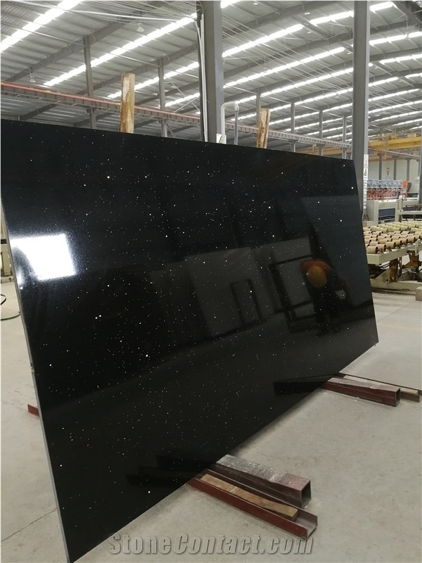 Black Galaxy Artificial Granite Quartz Slabs