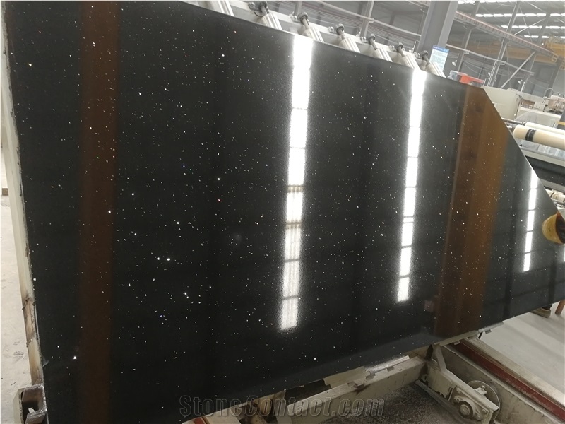 Black Galaxy Artificial Granite Quartz Slabs