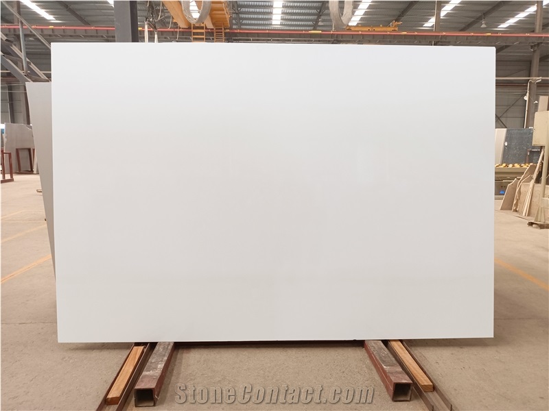 Nano-Look Super White Artificial Marble Reception Table