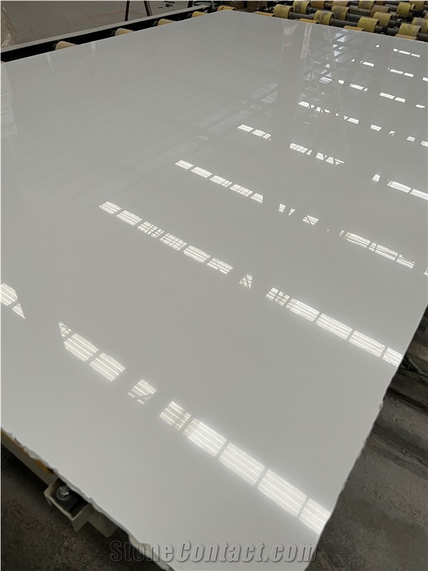 Pure White Artificial Stone Slab