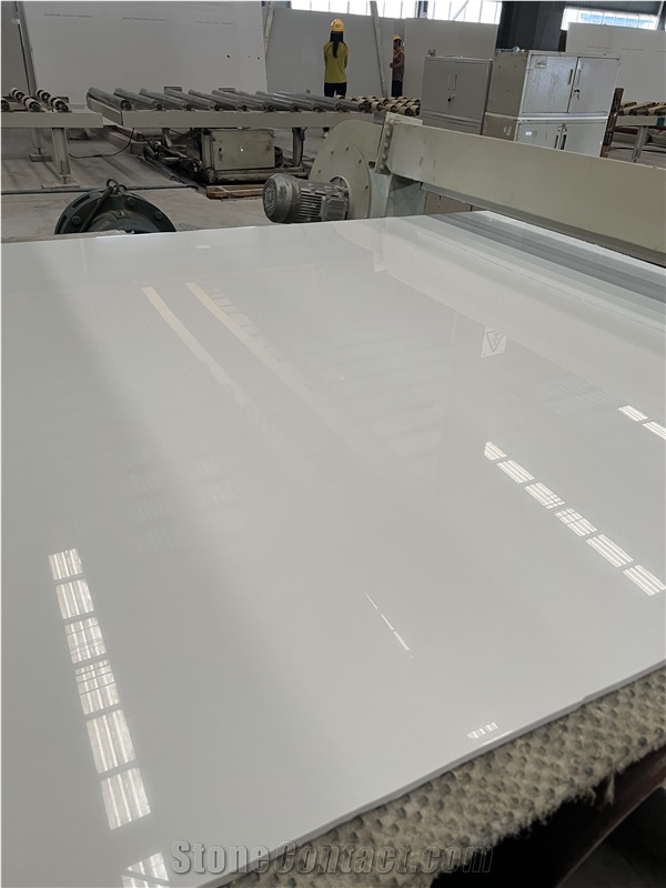 Pure White Artificial Stone Slab
