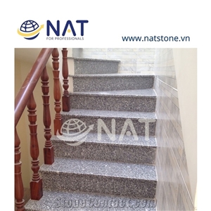 G603 Vietnam White Granite Forest White SL Polished Stairs