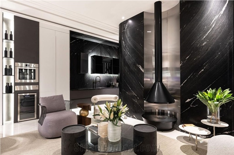 Via Lactea Granite- Brazil Black Granite Slabs