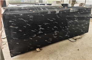 Fish Black Granite Slabs