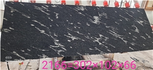 Fish Black Granite Slabs