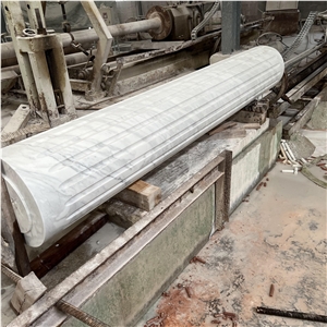 Arc Hollow White Marble Cladding Roman Pillar Column