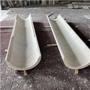 Best Quality Round Hollow Travertine Column Customized