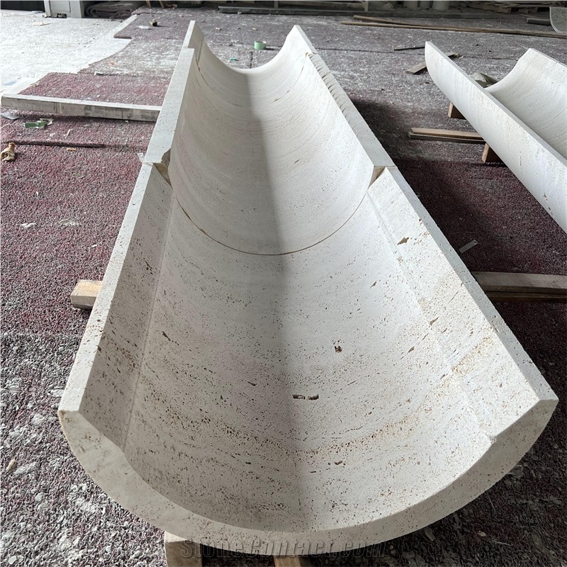 Best Quality Round Hollow Travertine Column Customized
