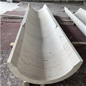 Best Quality Round Hollow Travertine Column Customized