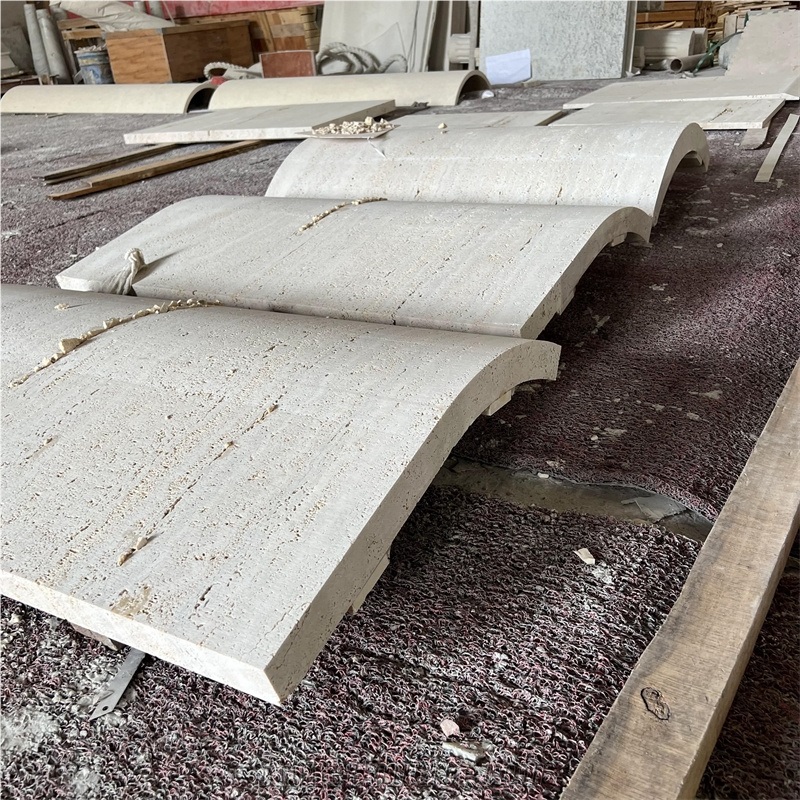 Best Quality Round Hollow Travertine Column Customized