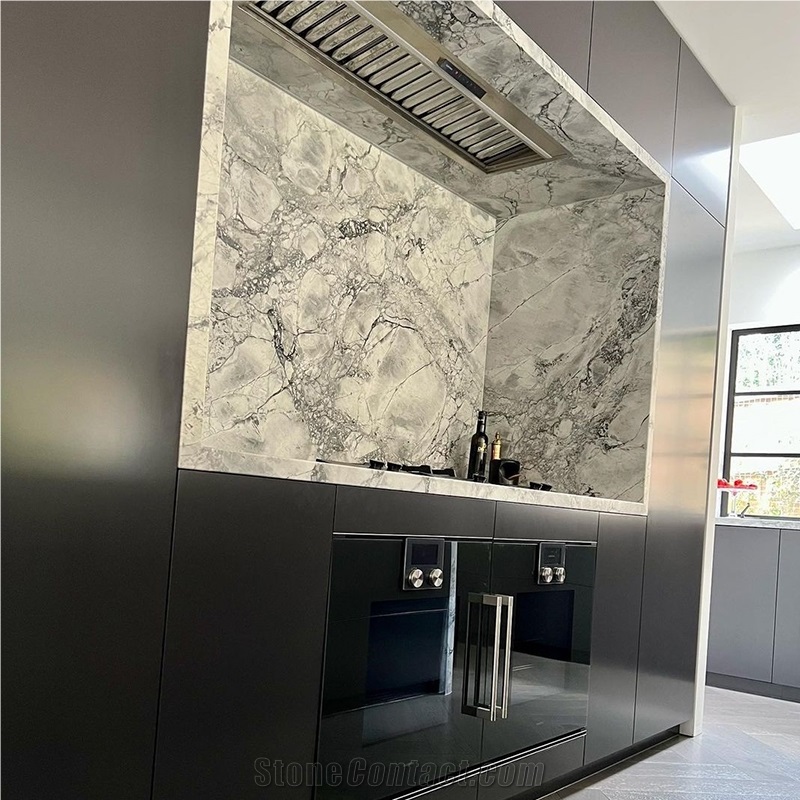 Calacatta Grey Super White Quartzite Kitchen Countertop