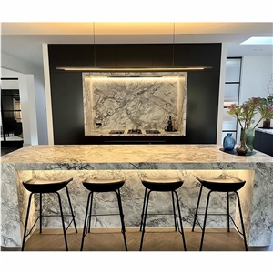 Calacatta Grey Super White Quartzite Kitchen Countertop