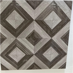 High Quality Grey Wooden Marble Mosaic Tiles For Backsplash