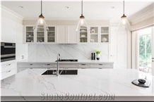 Calacatta Stone Quartz Kitchen Countertop