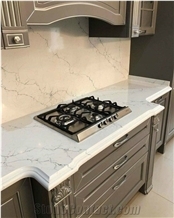 Calacatta Stone Quartz Kitchen Countertop