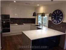 Calacatta Stone Quartz Kitchen Countertop