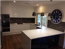 Calacatta Stone Quartz Kitchen Countertop