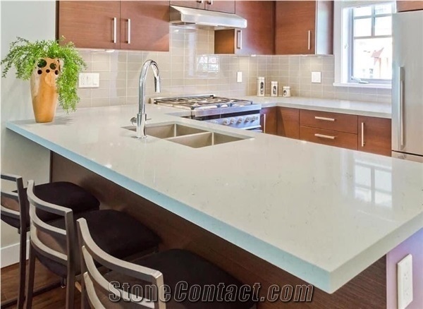Calacatta Stone Quartz Kitchen Countertop