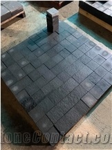 Flamed Cut Sawn Black Basalt Cobble Stone 200 X 100 X 100 Mm