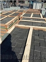 Flamed Cut Sawn Black Basalt Cobble Stone 200 X 100 X 100 Mm