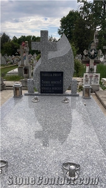Polished Black Natural Granite Gravestone Tombstone