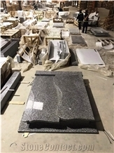 Polished Black Natural Granite Gravestone Tombstone