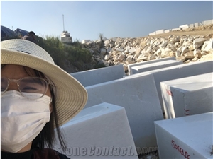 Super White Marble Block From Quarry