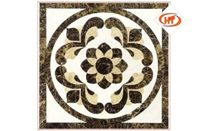 Waterjet Marble Medallion Inlay Medallion Floor For Tile