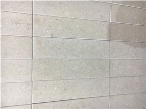 Beige Limestone Wall Cladding Desserto Giallo Limestone Tile