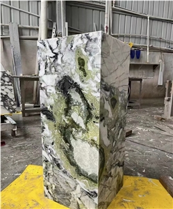 Marble Plinth Block Coffee Table White Beauty Art Side Table