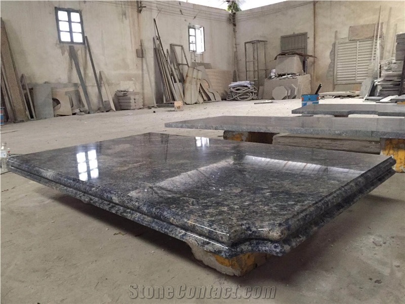Prefab Sink Cutout Stone Countertop Granite Azul Bahia Tops