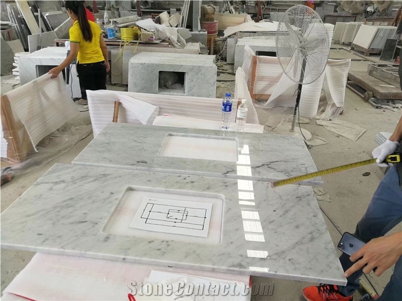 Prefab White Onyx Kitchen Countertop Stone Kitchen Bench Top