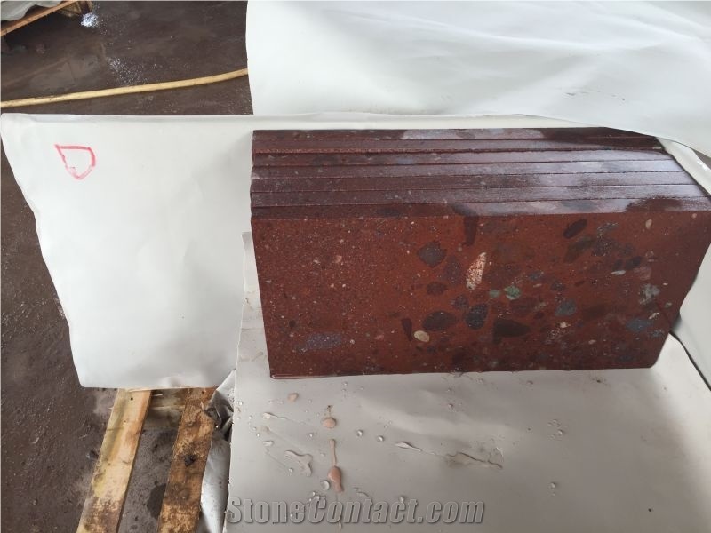 Red Porphyry Floor Tiles 12"X24" For Flooring