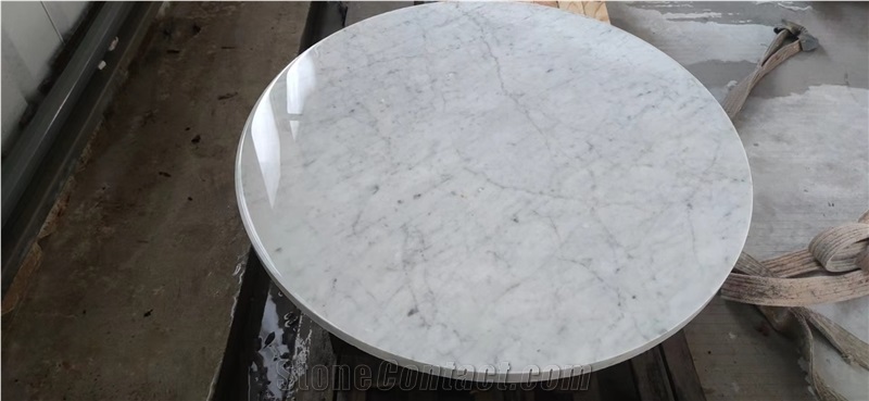 Round Marble Dining Table Tops Stone Carrara Cafe Desk Tops