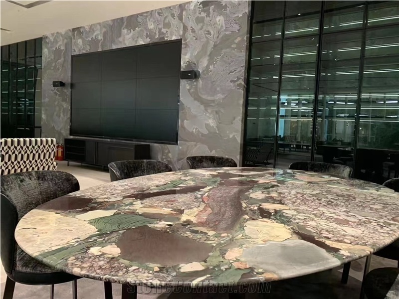Round Marbre Les Quatre Saisons Dining Table