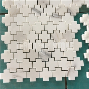 Cross Pattern Calacatta Gold Marble Mosaic Wall Floor Tiles Cross Pattern Calacatta Gold Marble Mosaic Wall Floor Tiles