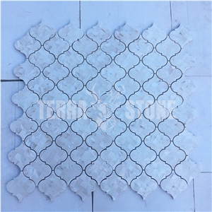 Lantern Design Water Jet Mother Pearl Shell Mosaic Tile