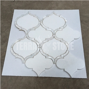 Waterjet Mosaic Lantern Marble Mosaic Mother Pearl Shell