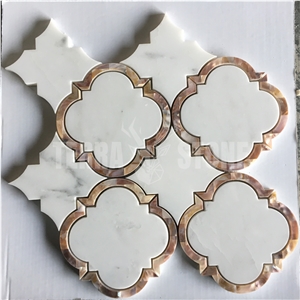 White Marble With Mother Pearl Of Shell Mosaic Tile Lantern