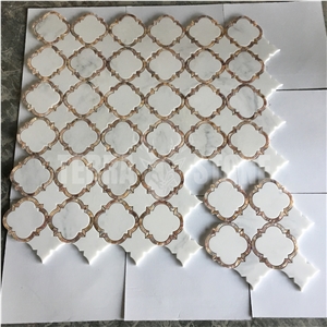 White Marble With Mother Pearl Of Shell Mosaic Tile Lantern
