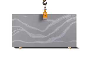 Calacatta Dark Brown Quartz Slab