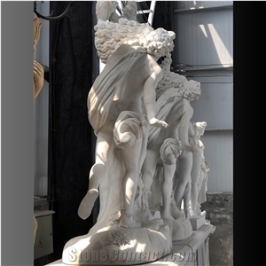 Apollo And Daphne White Marble Carving Stone Sculpture
